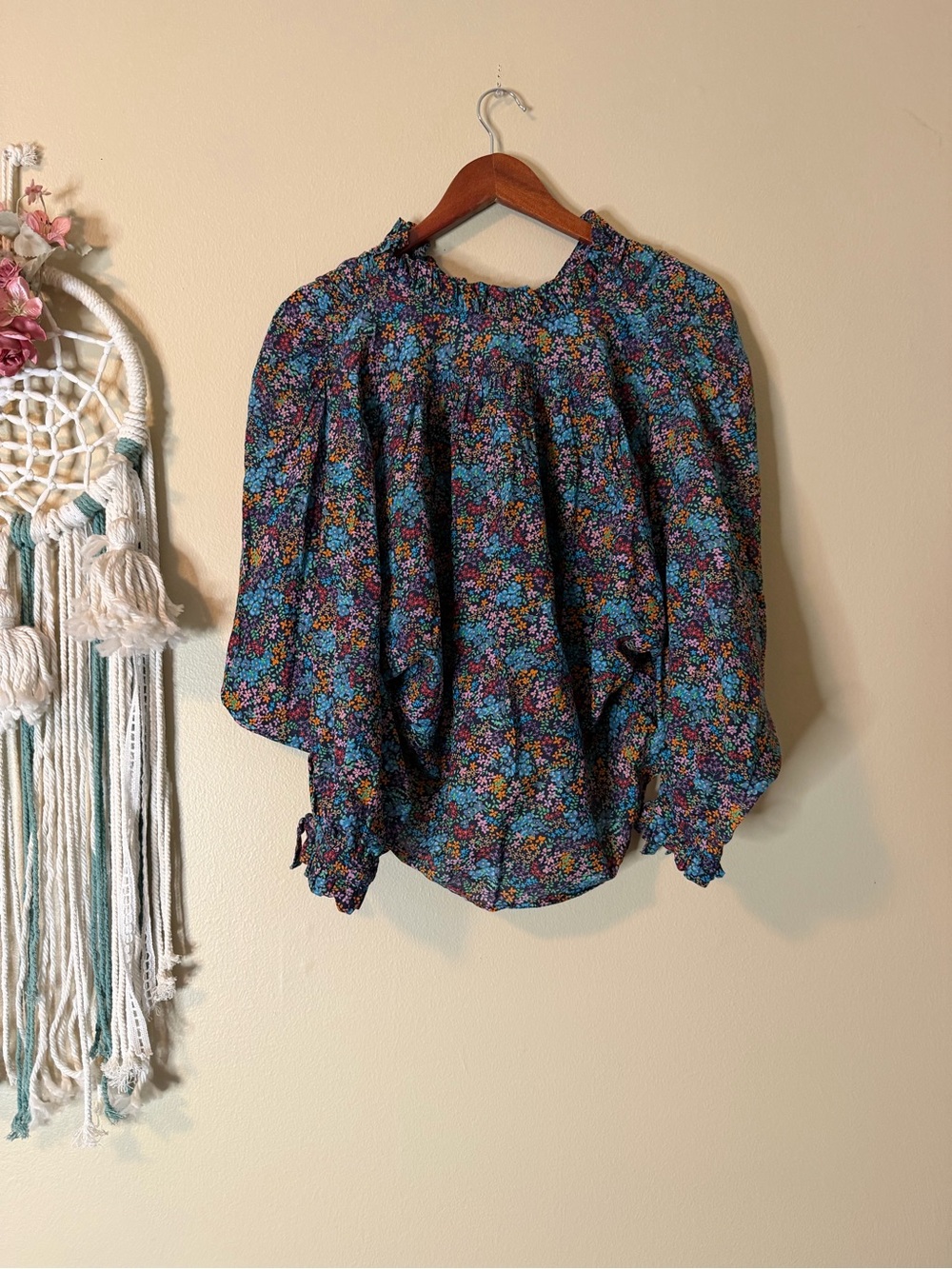 Doen Rose Floral Top Blouse Size Small - Picture 5 of 6